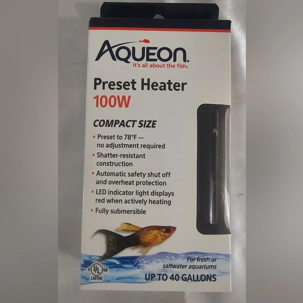 Aqueon Preset Heater 100W Compact Size